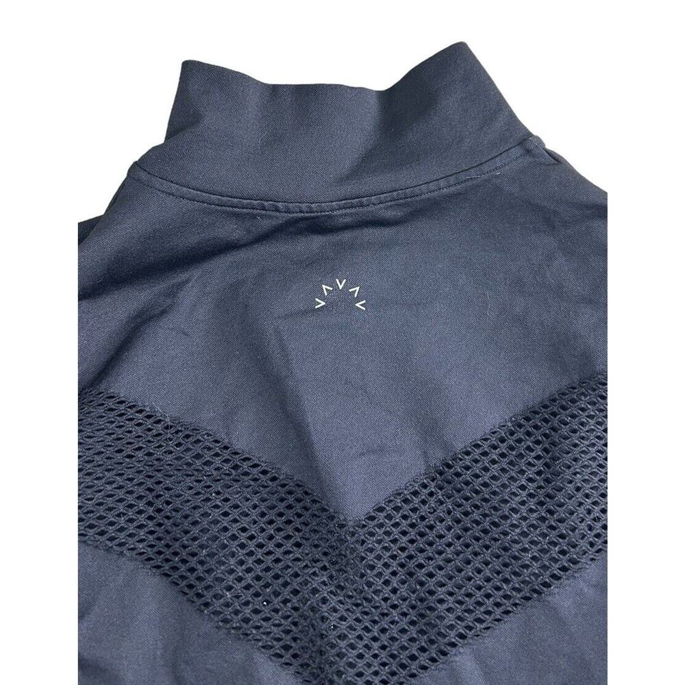 Varley Poinsettia Full Zip Jacket Sz XXS/XS Fitted Black Perforated Mesh - Picture 12 of 15